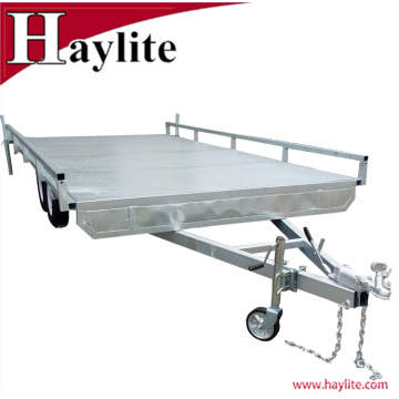 Heavy Duty Tandem Top Flat Deck Bett Auto Anhänger Qingdao Factory Supply